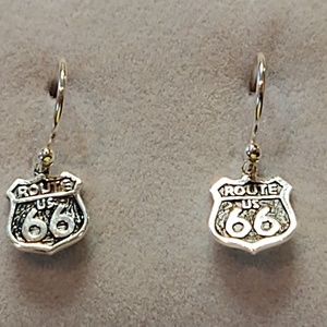 Earrings Loop/Route 66 Pendant and Tin